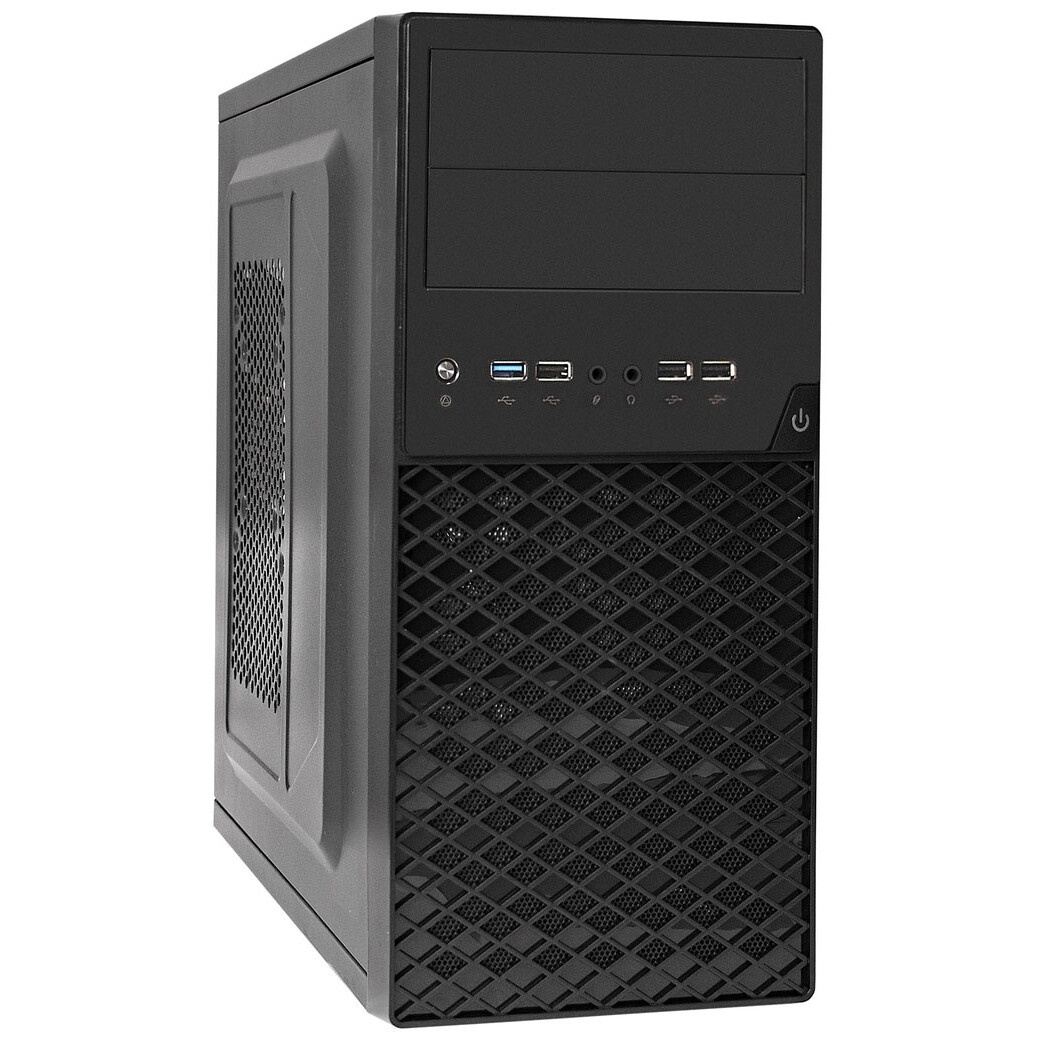 Корпус Minitower ExeGate BA-203U-UNS400 (mATX, БП UNS400 с вент. 12см, 3*USB+1*USB3.0, аудио, черный