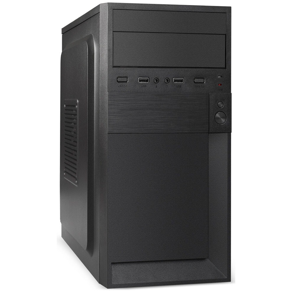 Корпус Minitower ExeGate BAA-105-01-UNS350 (mATX, БП UNS350 с вент. 12см, 2*USB, аудио, черный)