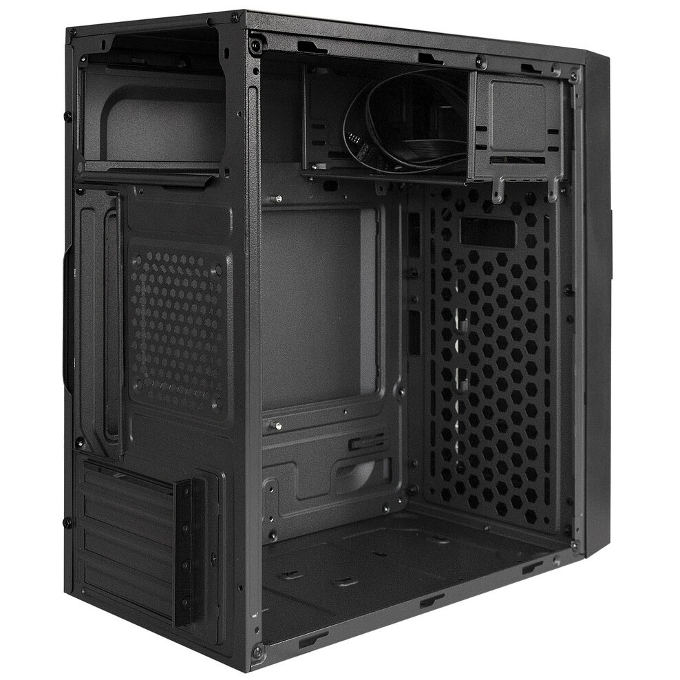 Корпус Minitower ExeGate BAA-105-01-UNS350 (mATX, БП UNS350 с вент. 12см, 2*USB, аудио, черный)
