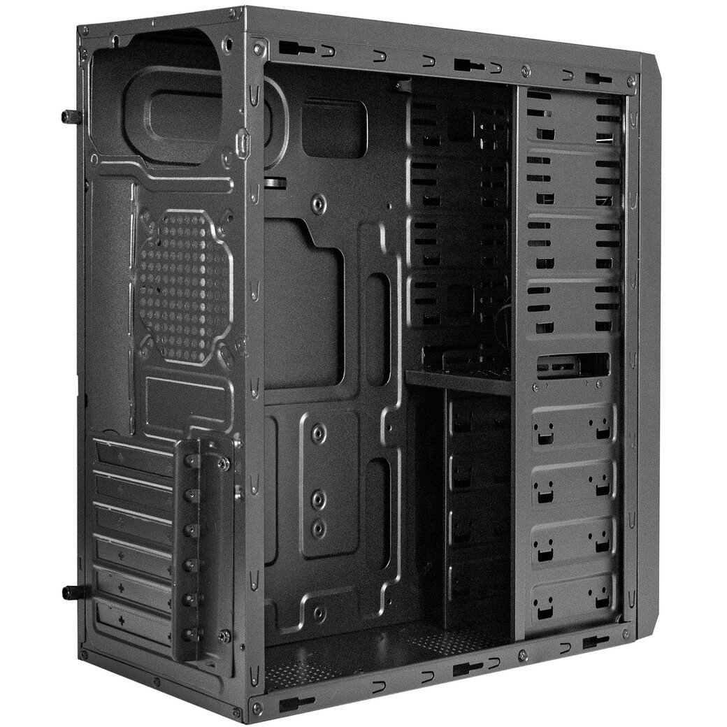 Корпус Miditower ExeGate UN-605B-UNS450 (ATX, БП UNS450 с вент. 12см, 2*USB, аудио, блокировка, черн