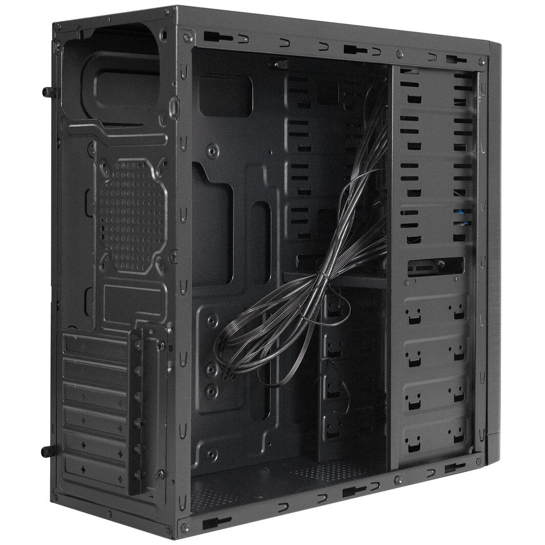 Корпус Miditower ExeGate XP-329S-UNS350 (ATX, БП UNS350 с вент. 12см, 2*USB, аудио, черный)