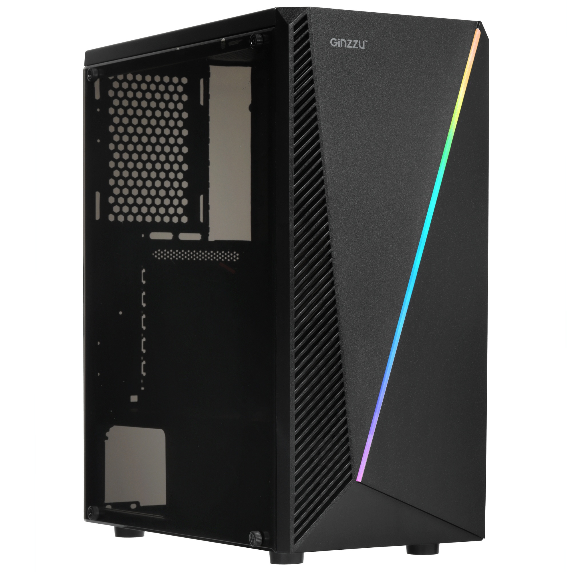 Компьютерный корпус Ginzzu SL150 панель с RGB подсветкой