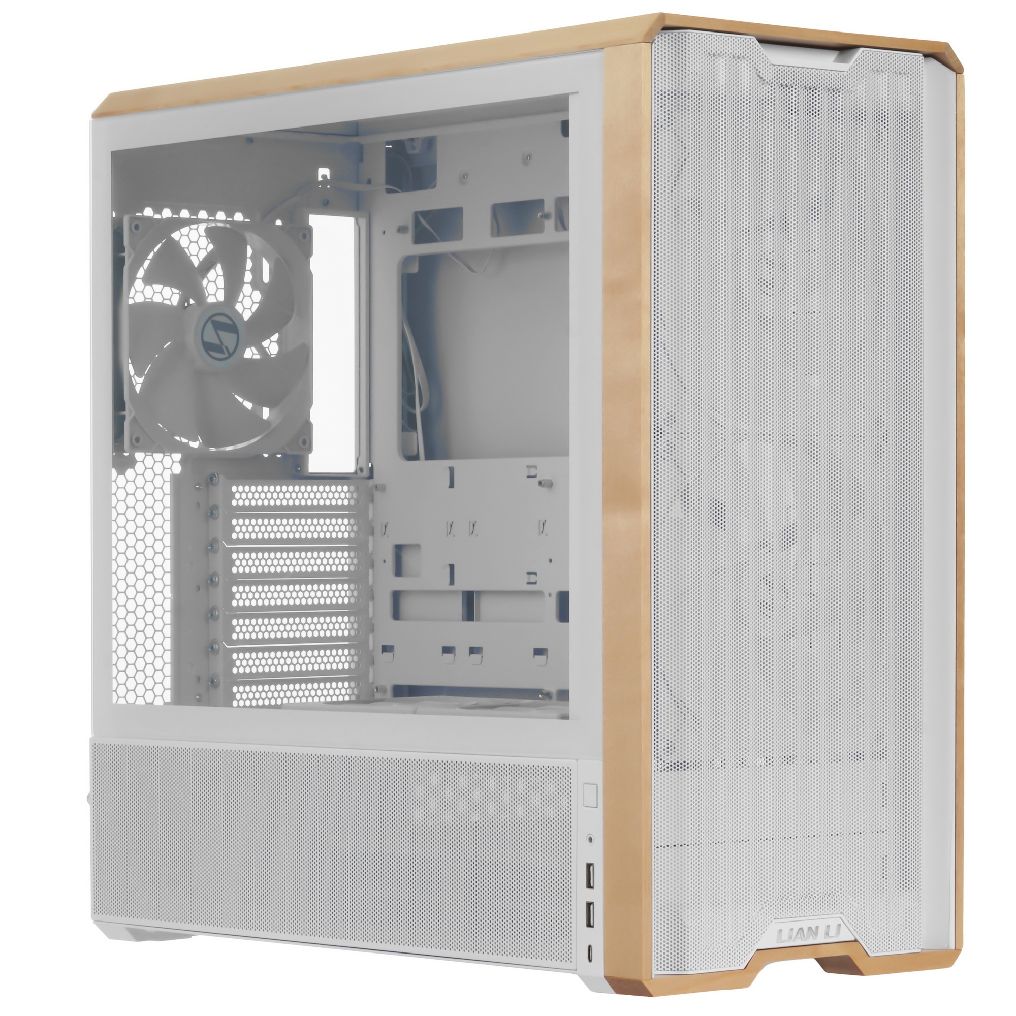 Корпус Lian-Li Lancool 217 белый без БП ATX 2xUSB3.0 audio bott PSU