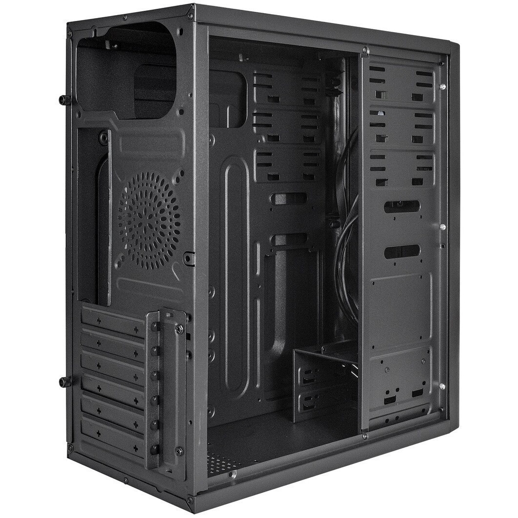 Корпус Miditower ExeGate XP-332-UNS350 (ATX, БП UNS350 с вент. 12см, 2*USB, аудио, черный)
