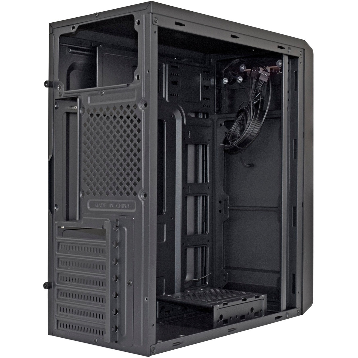 Корпус Miditower ExeGate XP-332-UNS350 (ATX, БП UNS350 с вент. 12см, 2*USB, аудио, черный)