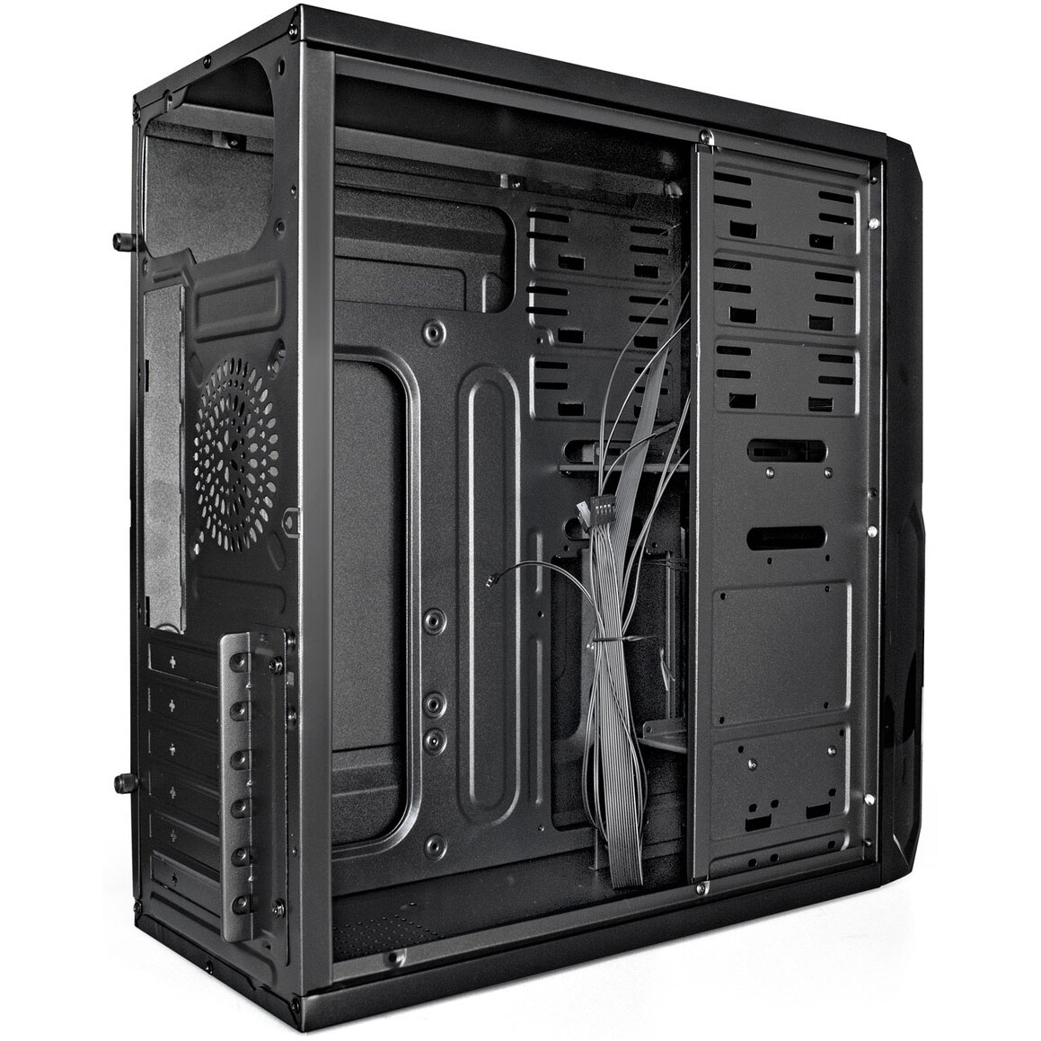 Корпус Miditower ExeGate UN-605B-UNS400 (ATX, БП UNS400 с вент. 12см, 2*USB, аудио, блокировка, черн