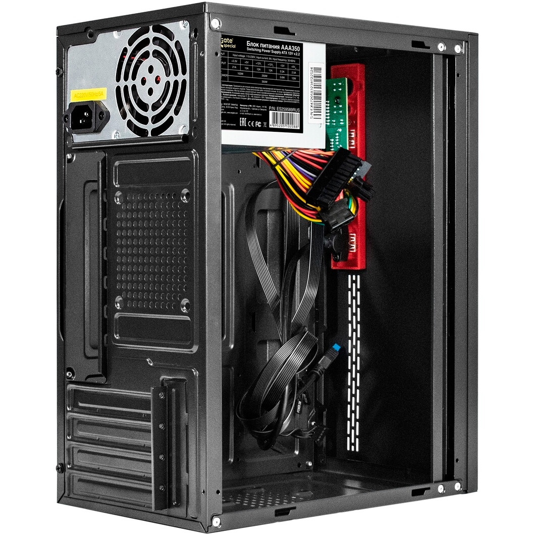 Корпус Minitower ExeGate BAA-403U2-UNS350 (mATX, БП UNS350 с вент. 12см, 1*USB+2*USB3.0, HD Audio, ч