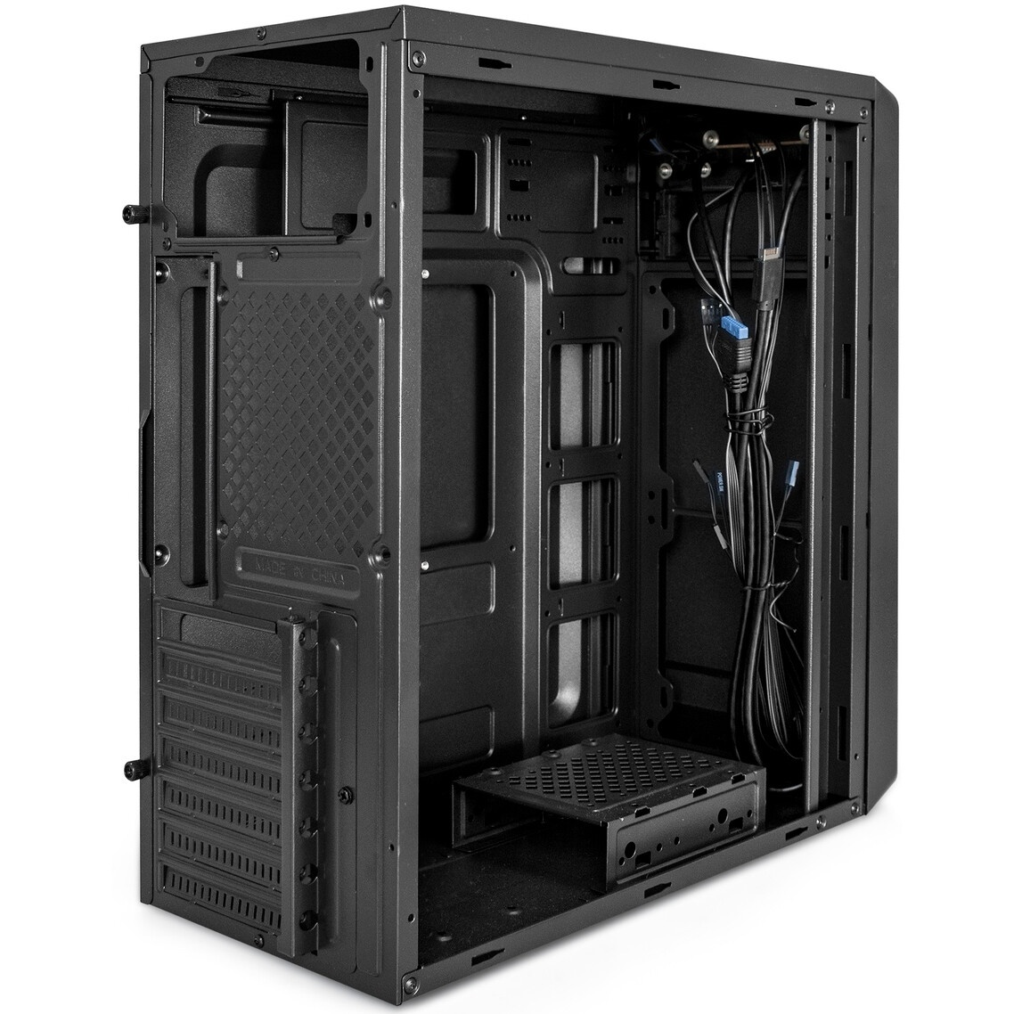 Корпус Miditower ExeGate AA-442U2-UNS450 (ATX, БП UNS450 с вент. 12см, 1*USB+2*USB3.0, аудио, черный
