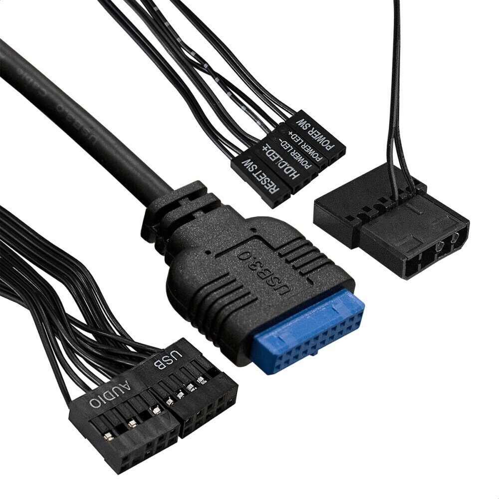 Корпус Miditower ExeGate XP-329S-UNS500 (ATX, БП UNS500 с вент. 12см, 2*USB, аудио, черный)
