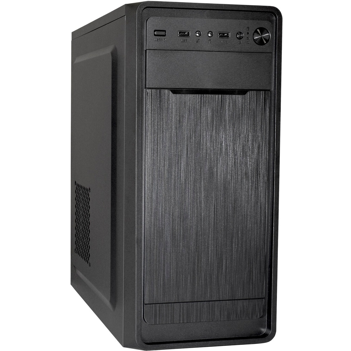 Корпус Miditower ExeGate XP-332-UNS400 (ATX, БП UNS400 с вент. 12см, 2*USB, аудио, черный)