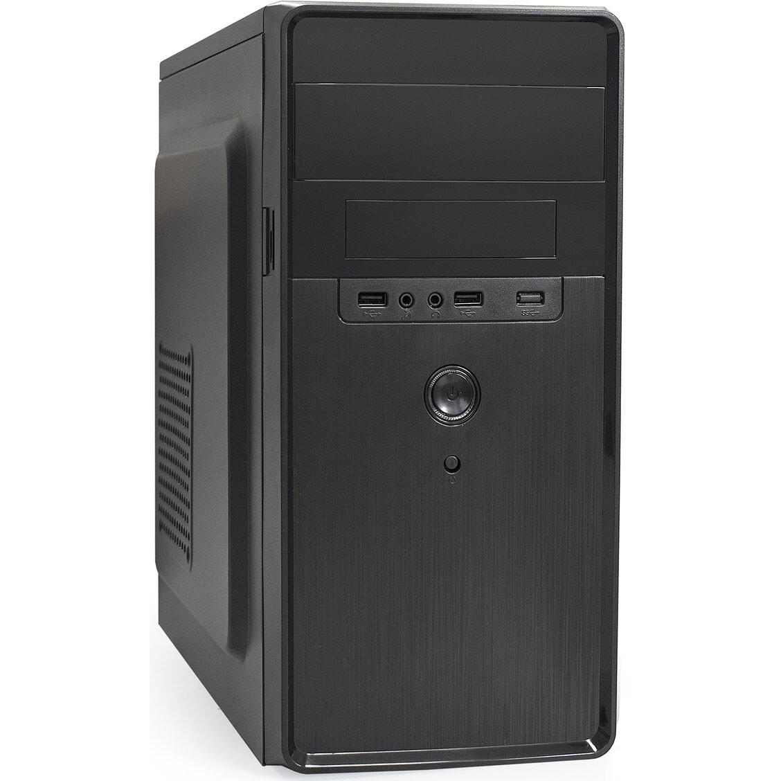 Корпус Minitower ExeGate BA-309-UNS500 (mATX, БП UNS500 с вент. 12см, 2*USB, HD аудио, черный)