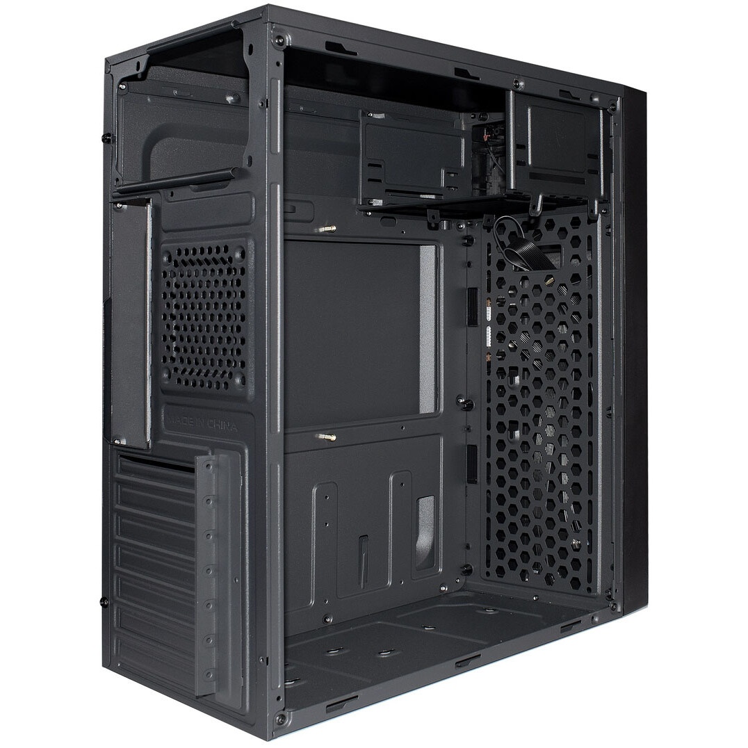 Корпус Miditower ExeGate AA-440-UNS500 (ATX, БП UNS500 с вент. 12см, 2*USB, аудио, черный)