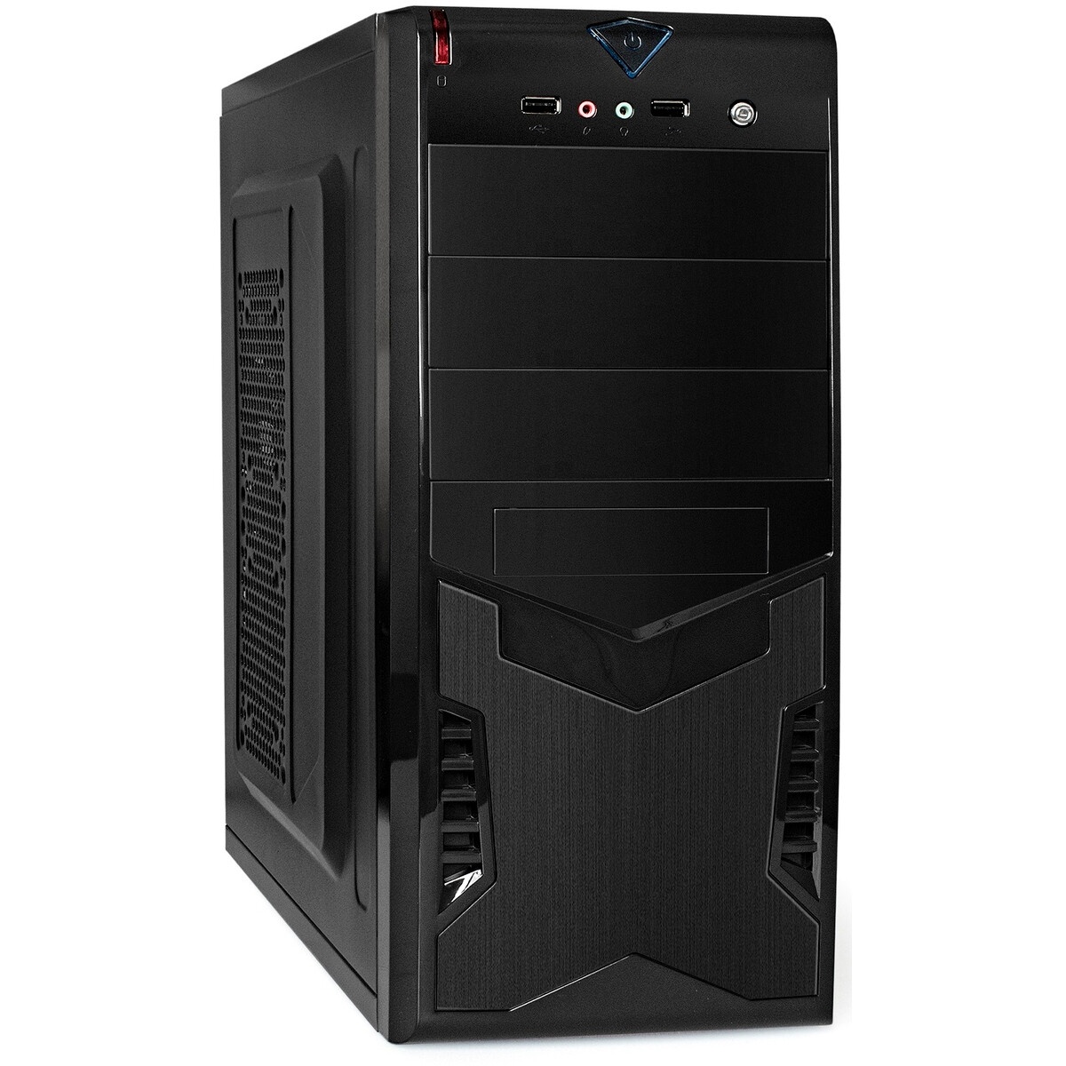 Корпус Miditower ExeGate AA-440-UNS500 (ATX, БП UNS500 с вент. 12см, 2*USB, аудио, черный)