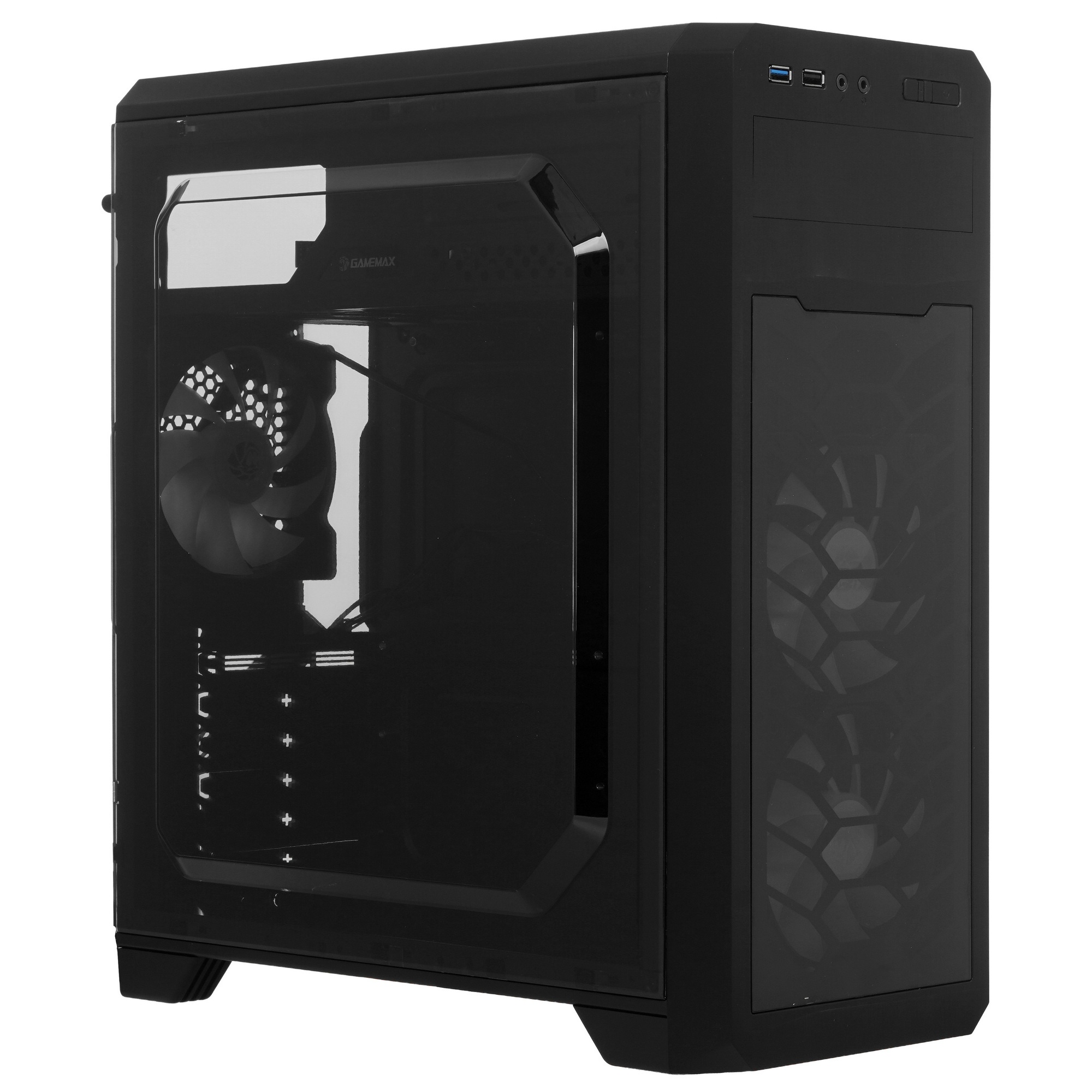 Корпус GameMax G563 без БП (Midi Tower, ATX, LED, Черн., Прозрач. бок. и фронт. панель, USB 3.0)