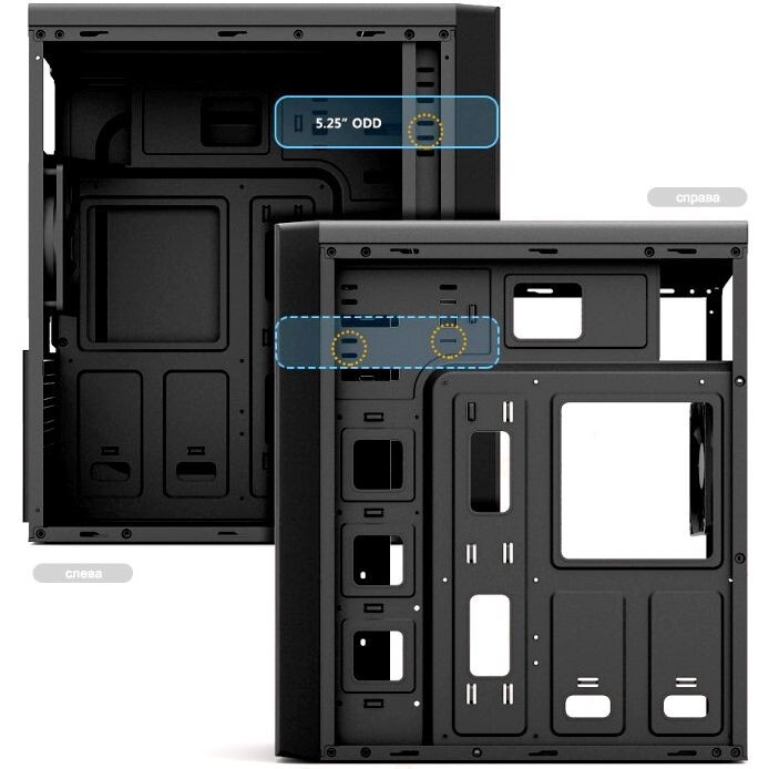 Компьютерный корпус  Case Foxline FL-301, ATX, 1x5.25EXT, 1x3.5EXT, 4x3.5INT, 4xUSB2.0, HDA, w/o FAN