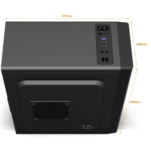 Компьютерный корпус  Case Foxline FL-301, ATX, 1x5.25EXT, 1x3.5EXT, 4x3.5INT, 4xUSB2.0, HDA, w/o FAN