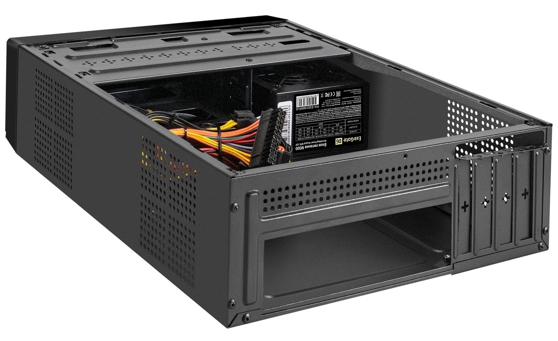 Компьютерный корпус Desktop ExeGate MI-208U2-M400 (mini-ITX/mATX, БП M400 с вент. 8см, 1*USB+2*USB3.