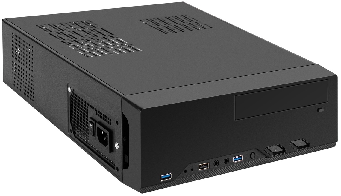 Компьютерный корпус Desktop ExeGate MI-208U2-M400 (mini-ITX/mATX, БП M400 с вент. 8см, 1*USB+2*USB3.