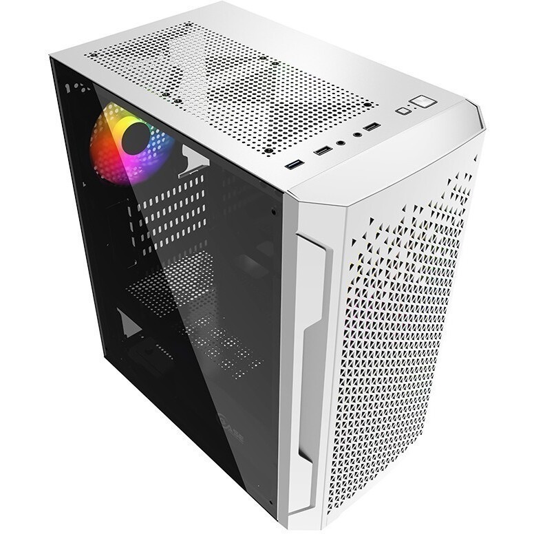 Корпус S100 TG Snow CA-1Q9-00S6WN-00 White/Win/SPCC/Tempered Glass*1/120mm Standard Fan*1