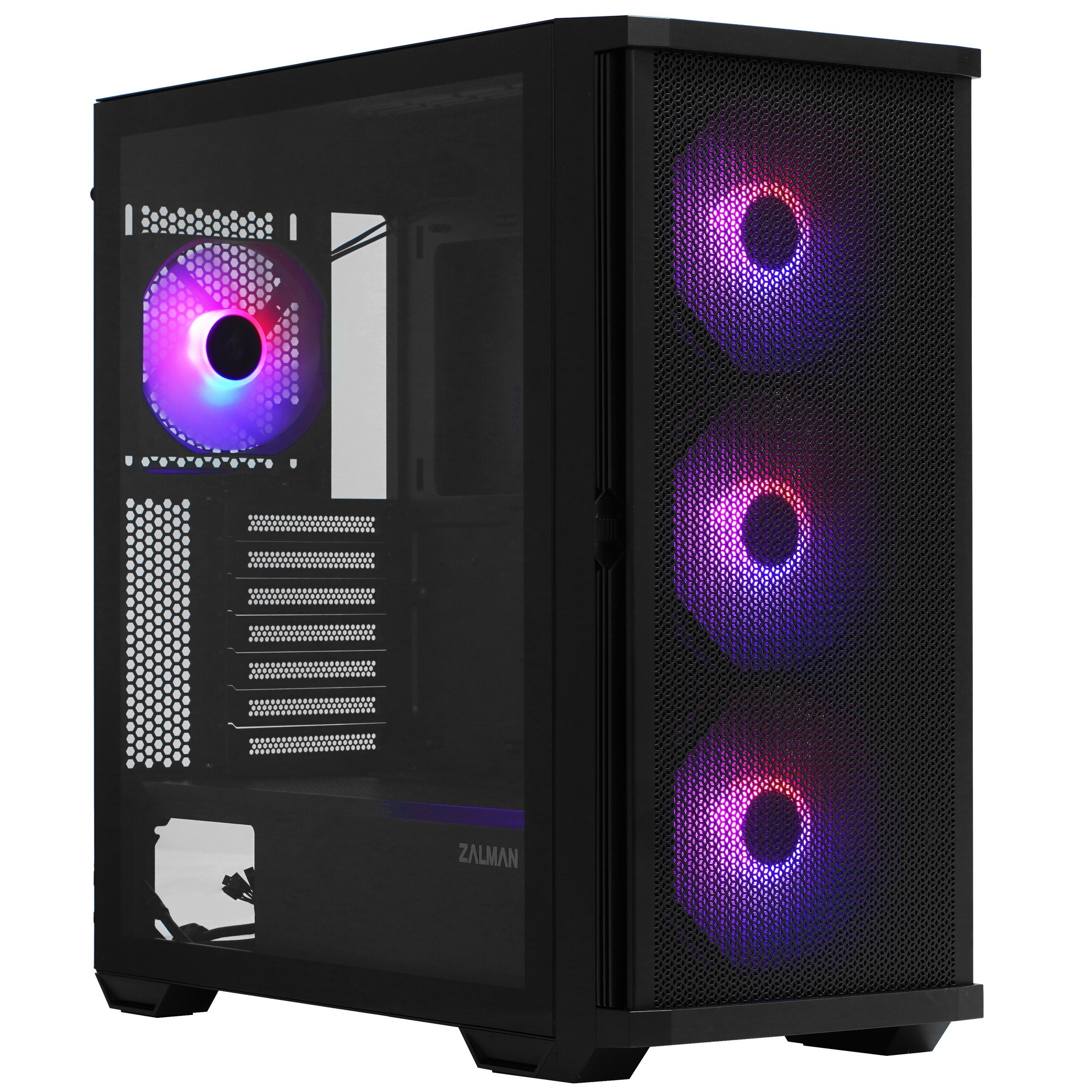 Компьютерный корпус ZALMAN Z10 PLUS, ATX, BLACK, WINDOW, 2x3.5", 2x2.5", 2xUSB3.0, 1xUSB 3.1 Type-C,