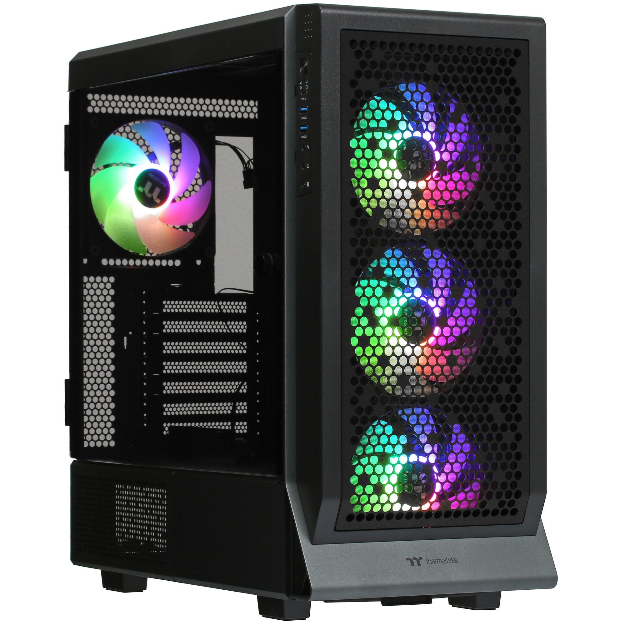 Компьютерный корпус Thermaltake Ceres 500 TG ARGB черный без БП ATX 4x140mm 2xUSB3.0 1xUSB3.1 audio