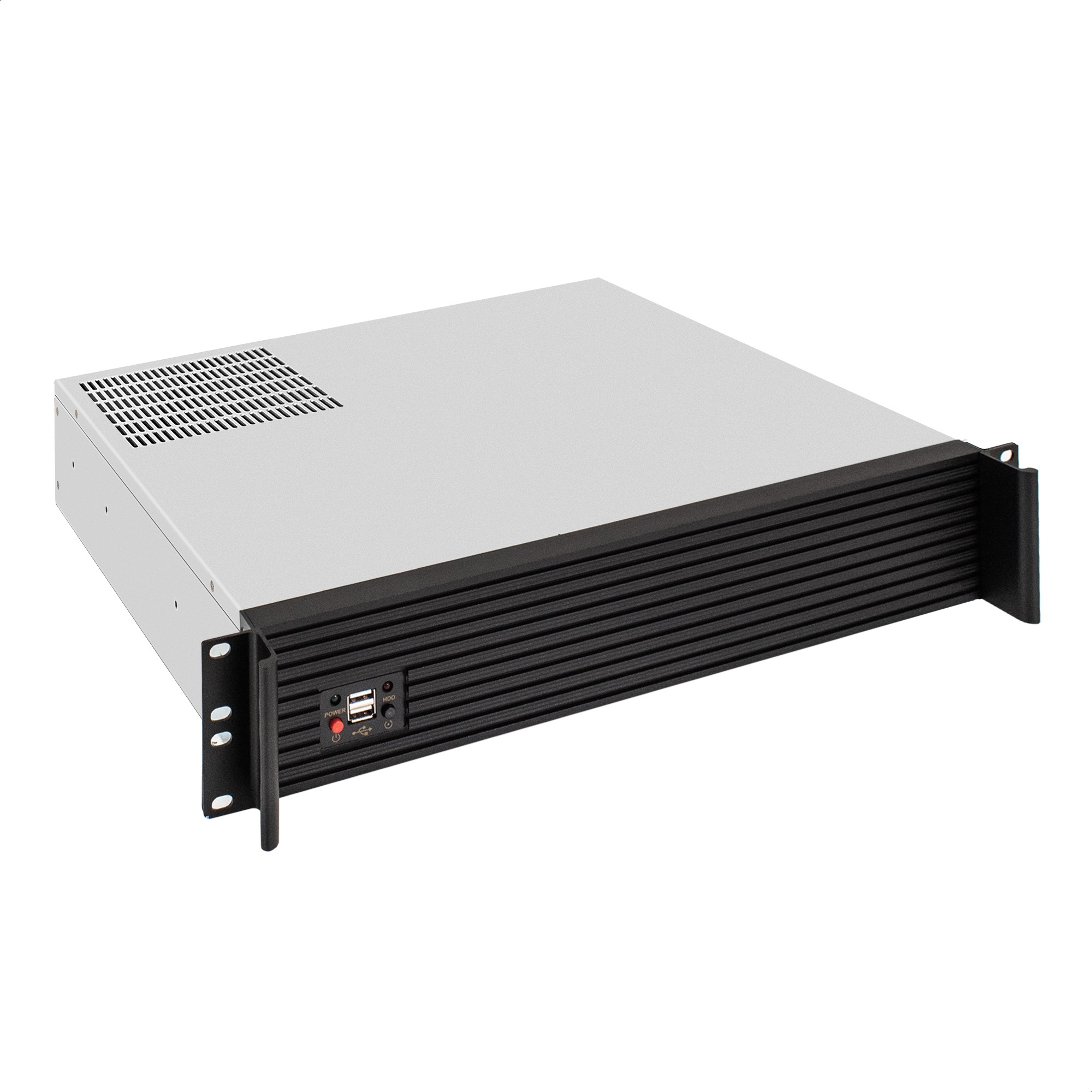 Серверный корпус ExeGate Pro 2U400-04AL RM 19", высота 2U, глубина 400, передняя панель - алюминий,