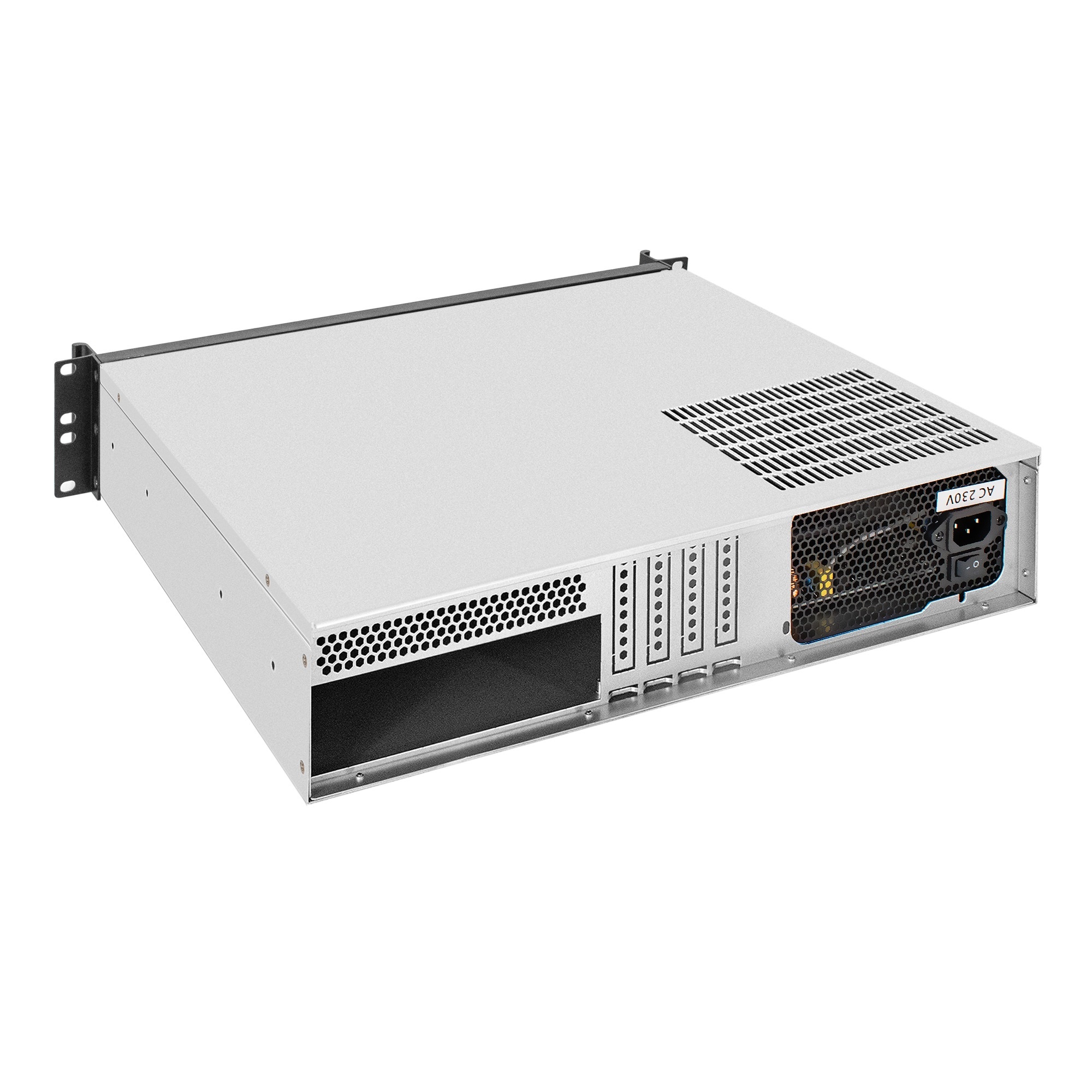 Серверный корпус ExeGate Pro 2U400-04AL RM 19", высота 2U, глубина 400, передняя панель - алюминий,