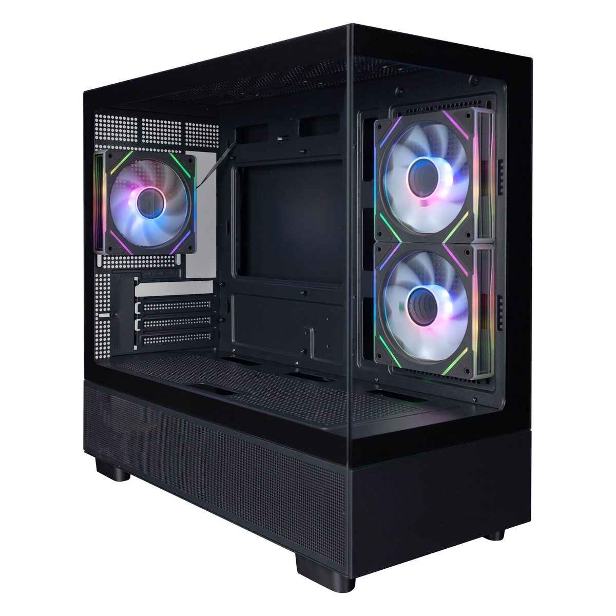 Корпус 1STPLAYER MIKU Mi5 ARGB Black / mATX / 3x120mm ARGB fans / Mi5-BK-2FC7R-1FC7