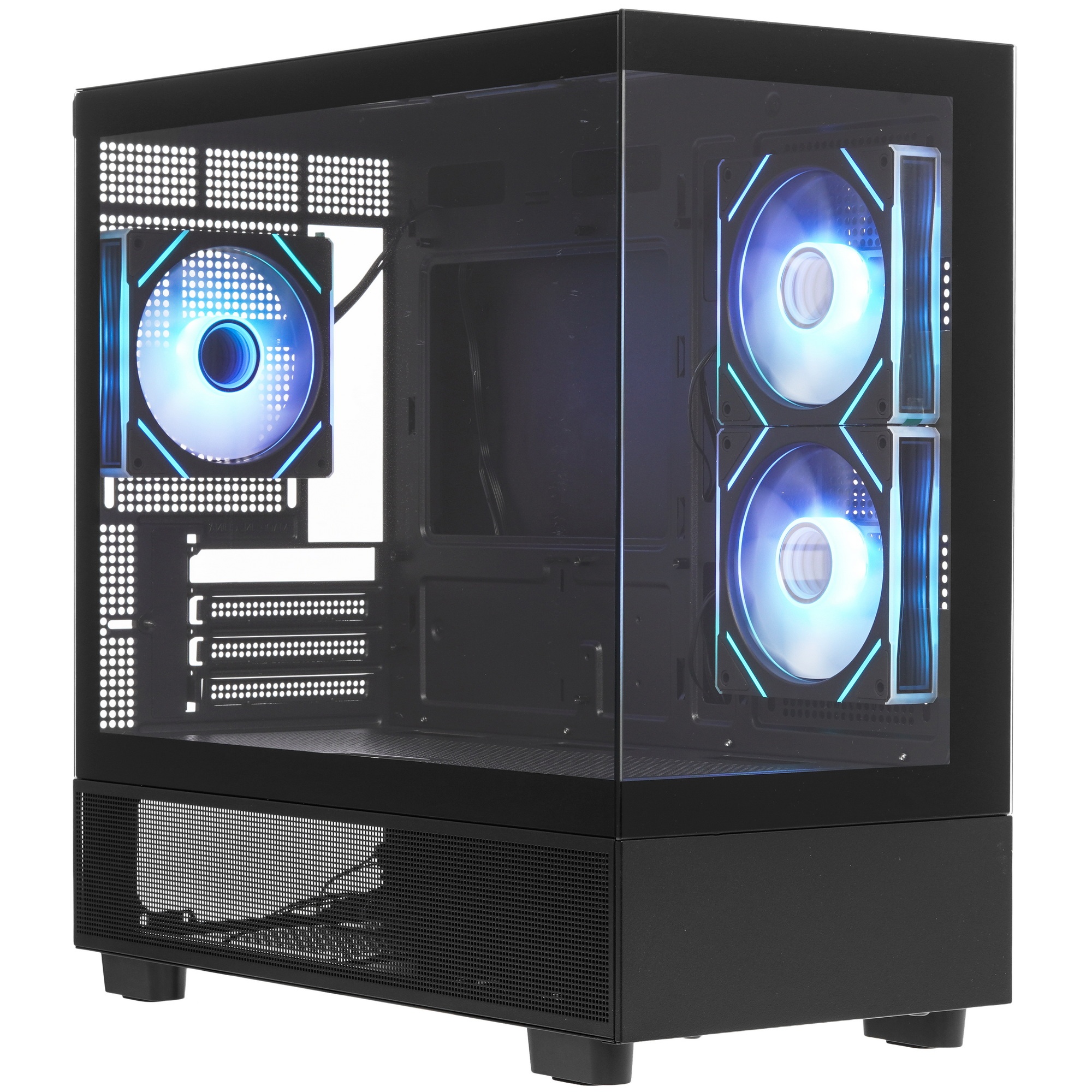 Корпус 1STPLAYER MIKU Mi5 ARGB Black / mATX / 3x120mm ARGB fans / Mi5-BK-2FC7R-1FC7