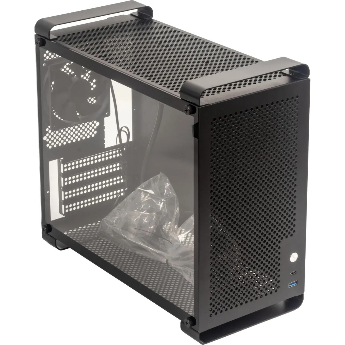 Корпус Case Tt Core V1  CA-1B8-00S1WN-00  mATX/ win/ black/ USB3.0/ no PSU