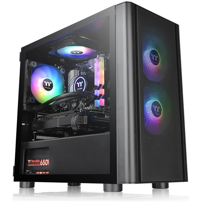 Корпус Case Tt Core V1  CA-1B8-00S1WN-00  mATX/ win/ black/ USB3.0/ no PSU