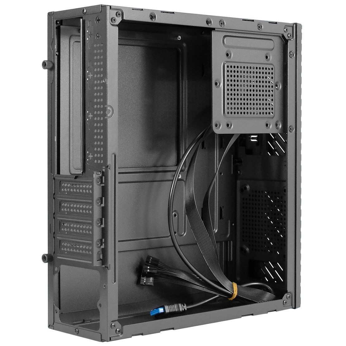 Корпус Desktop ExeGate MI-307U2 (mini-ITX/mATX, без БП, 2*USB+2*USB3.0, HD аудио, черный)