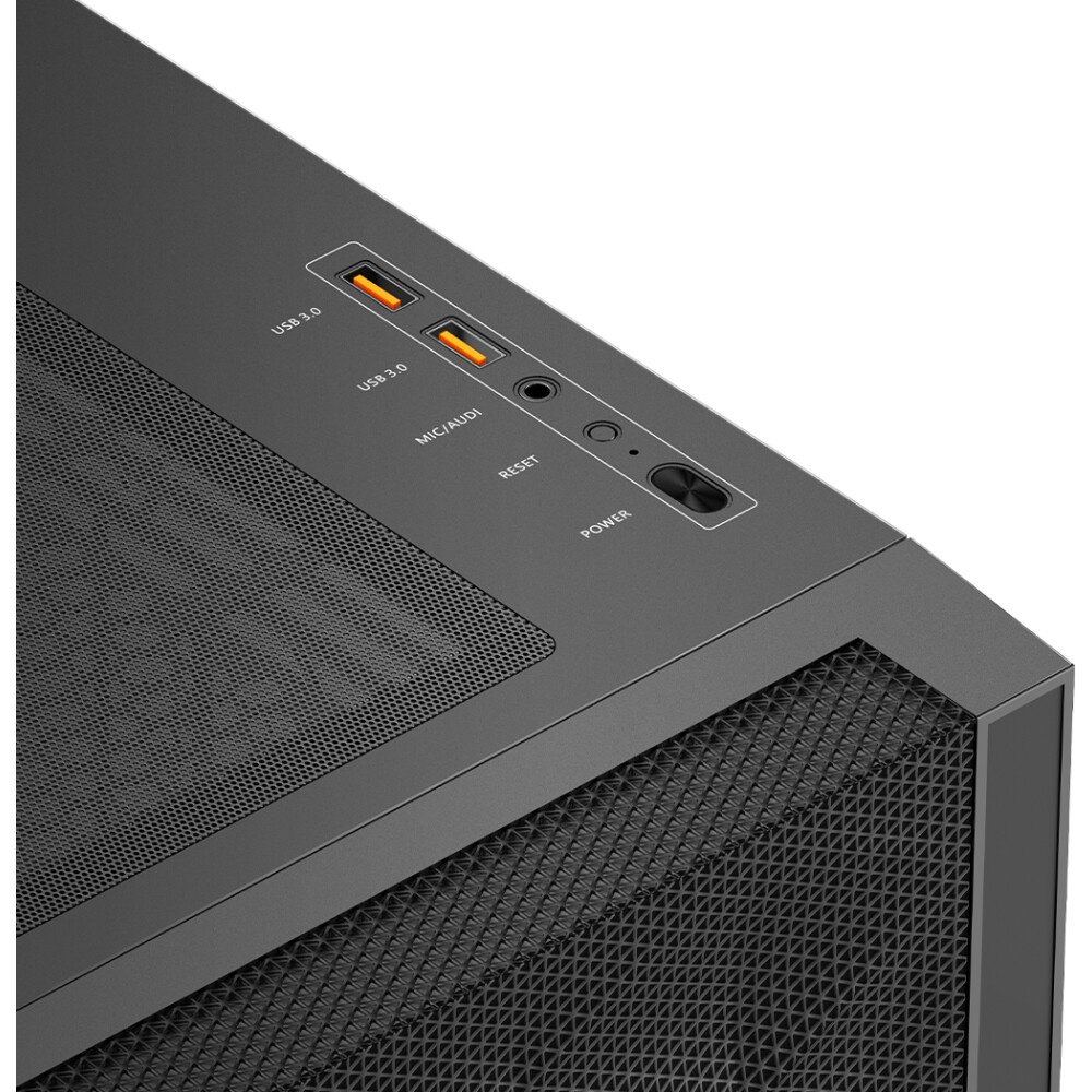 Корпус без блока питания PCCooler C3D510 BK, Mesh Mid Tower, черный, TG, 0.7 SPCC, no fans E-ATX, AT