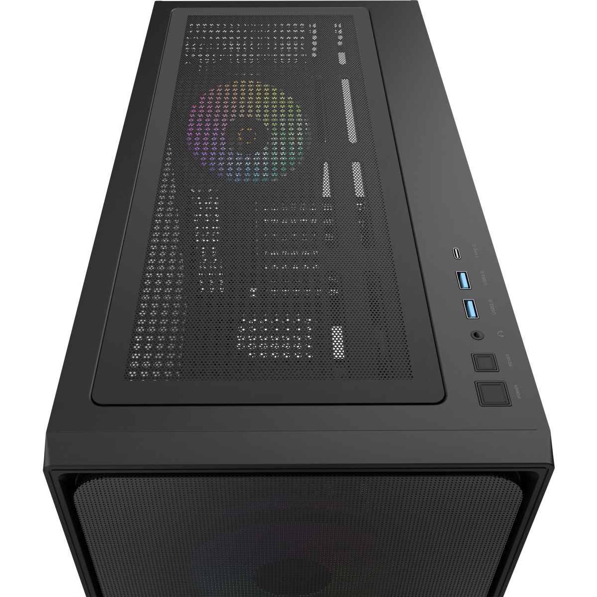 Корпус без блока питания PCCooler C3D510 BK, Mesh Mid Tower, черный, TG, 0.7 SPCC, no fans E-ATX, AT