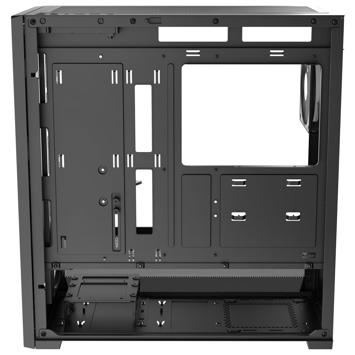 Корпус без блока питания PCCooler C3D510 BK, Mesh Mid Tower, черный, TG, 0.7 SPCC, no fans E-ATX, AT