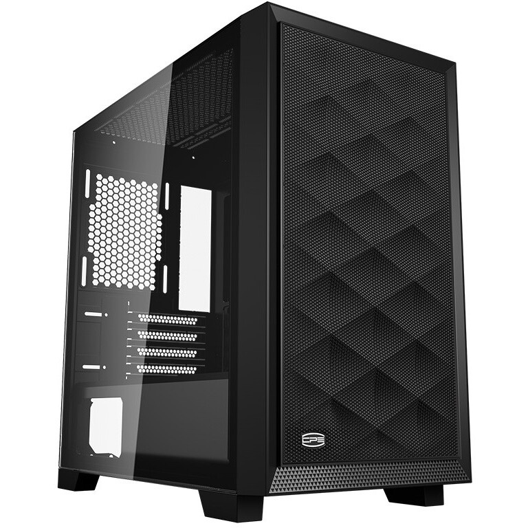 Корпус без блока питания PCCOOLER C3B310 BK, Mesh Mid Tower, Black, TG, 0.4 SPCC, no fans mATX, mITX