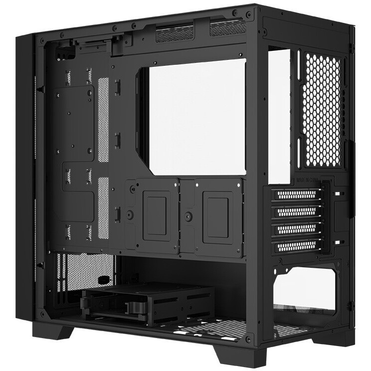 Корпус без блока питания PCCOOLER C3B310 BK, Mesh Mid Tower, Black, TG, 0.4 SPCC, no fans mATX, mITX