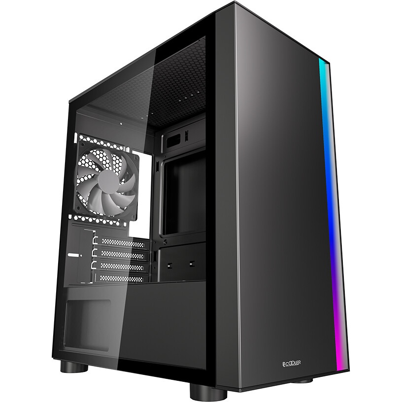 Корпус без блока питания PCCOOLER C3B310 BK, Mesh Mid Tower, Black, TG, 0.4 SPCC, no fans mATX, mITX