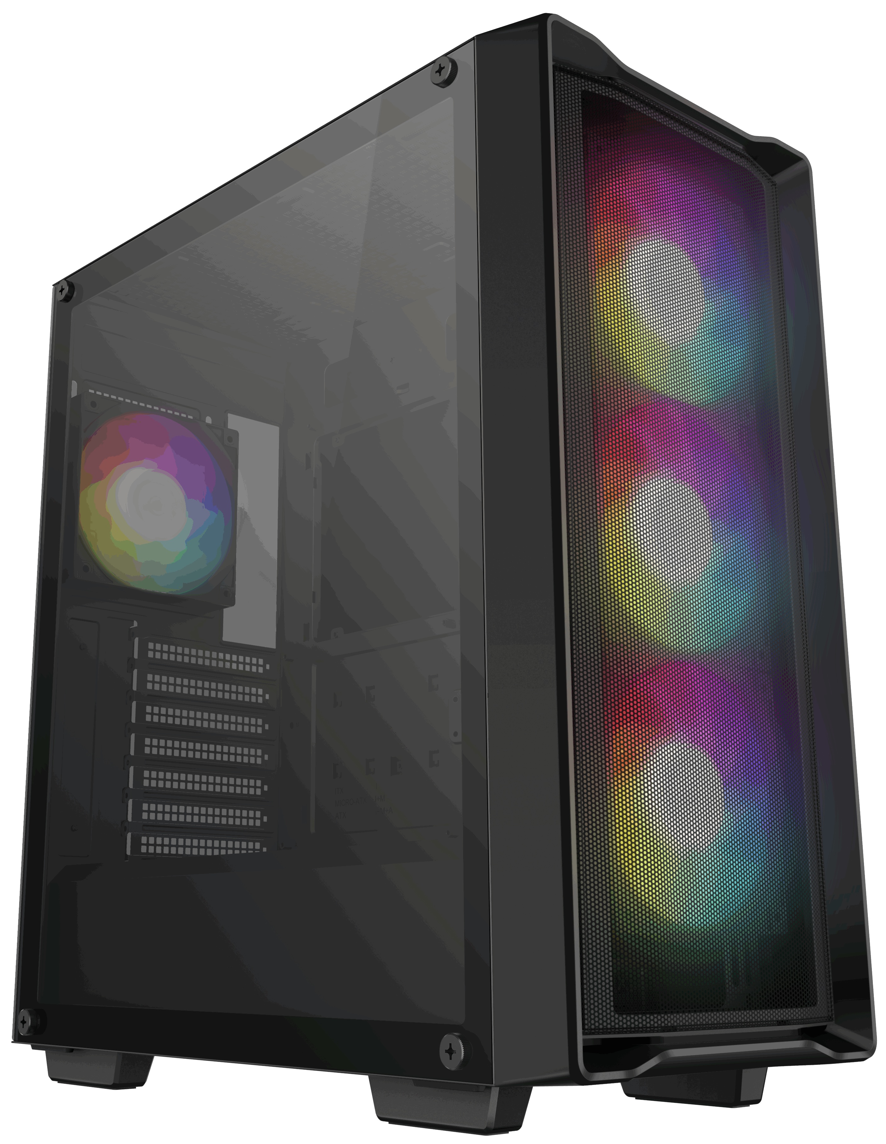 Компьютерный корпус Deepcool CC560 MESH V2 черный без БП ATX 8x120mm 5x140mm 1xUSB2.0 audio bott PSU