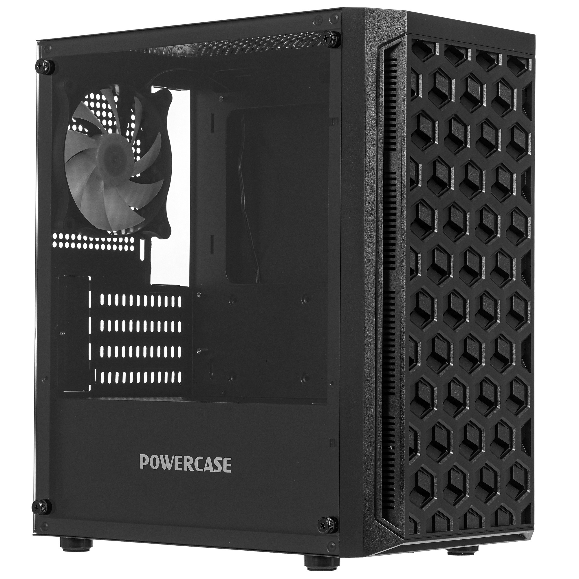 Компьютерный корпус Powercase Mistral Micro T3B, Tempered Glass, Mesh, 2x 140mm + 1х 120mm 5-color f