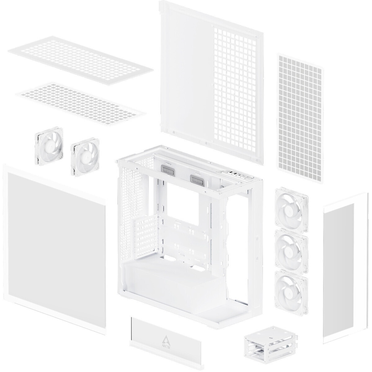 Корпус компьютерный ACD Phantom 100 ATX, Type-C + 2XUSB3.0+HD audio combo, 4X120mm ARGb fans+Remote