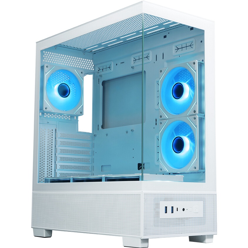 Корпус компьютерный ACD Phantom 100 ATX, Type-C + 2XUSB3.0+HD audio combo, 4X120mm ARGb fans+Remote