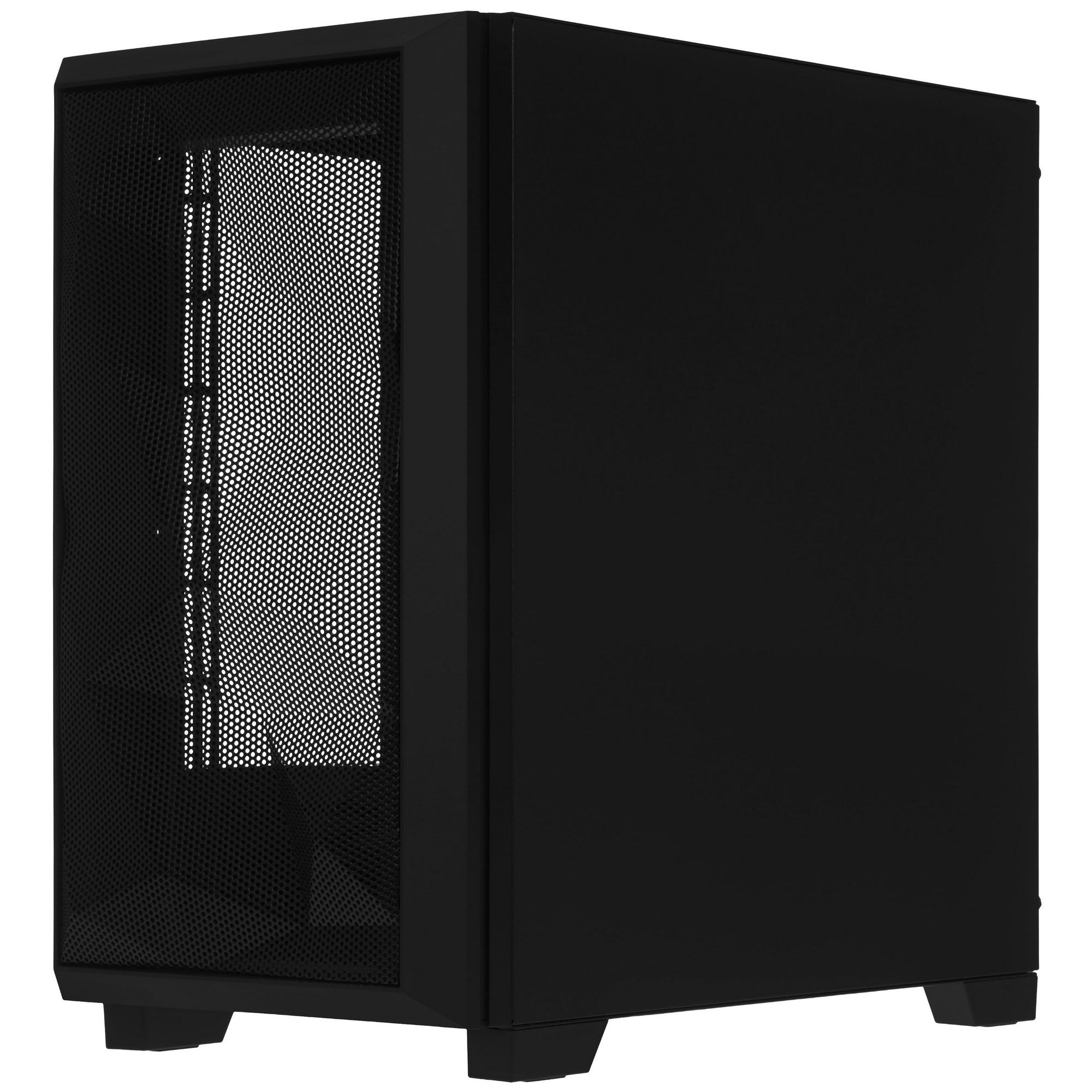 Корпус без блока питания HSPD M340, Mesh Mid Tower, черный, TG, 0.5 SPCC, no fans, mATX, mITX, 165/3