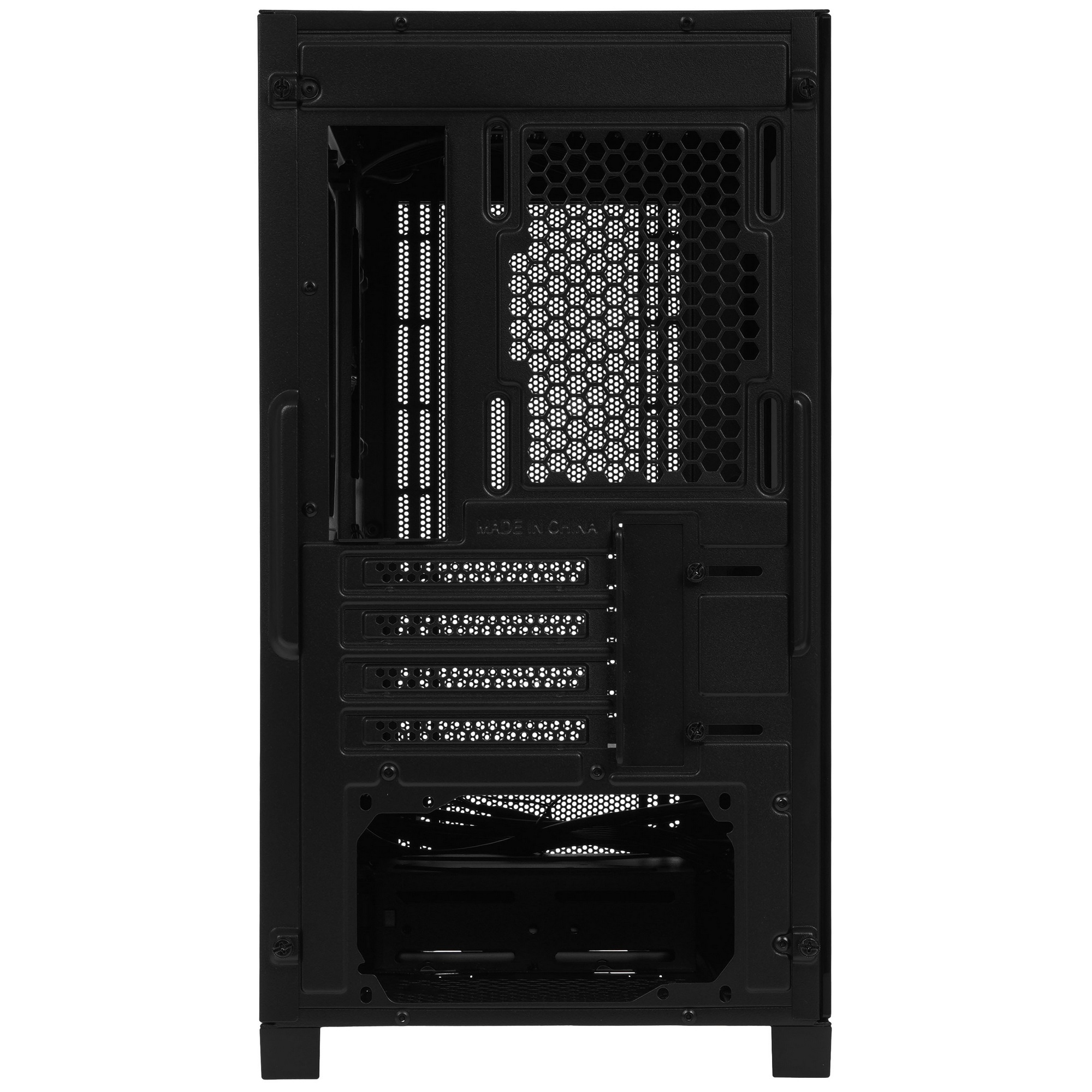 Корпус без блока питания HSPD M340, Mesh Mid Tower, черный, TG, 0.5 SPCC, no fans, mATX, mITX, 165/3