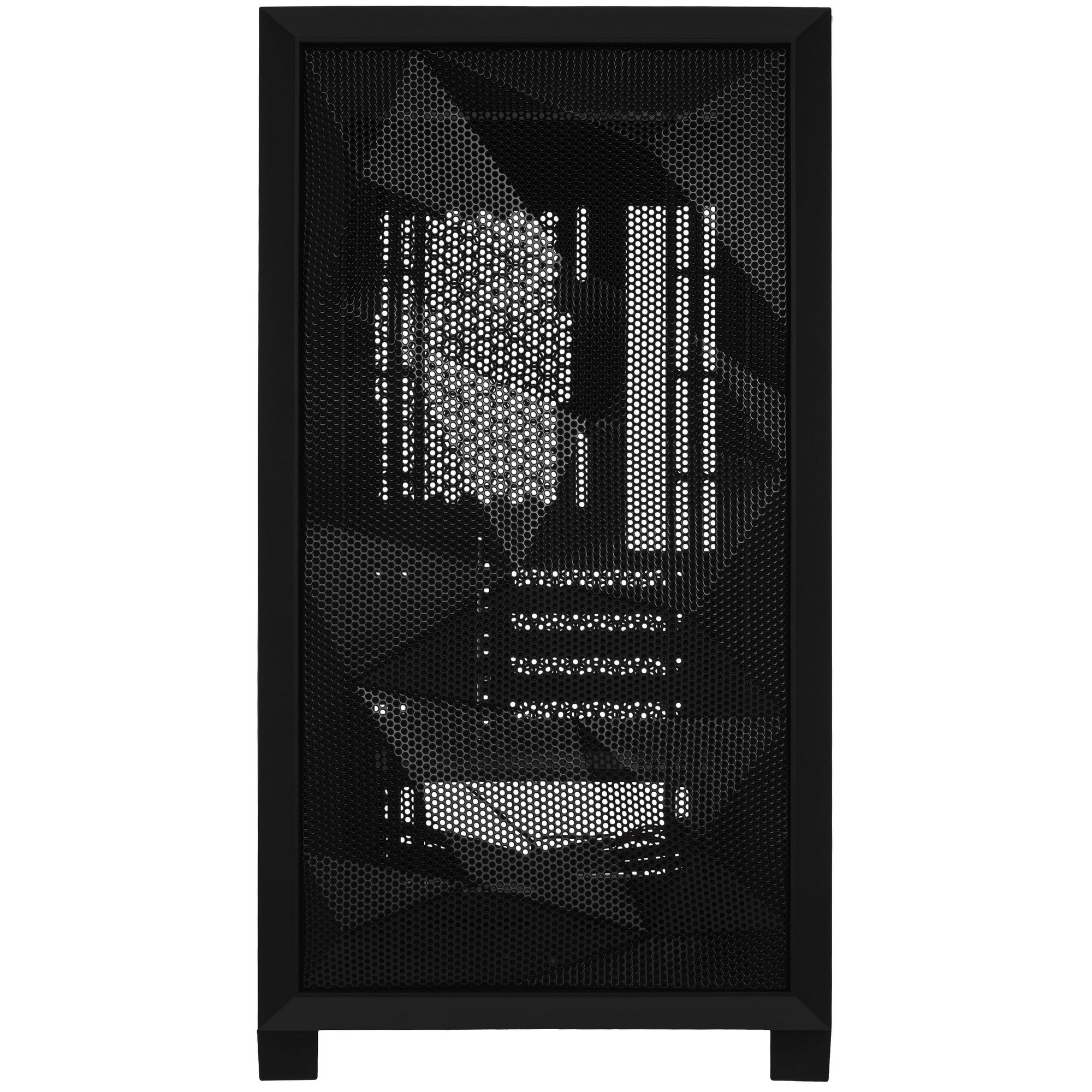 Корпус без блока питания HSPD M340, Mesh Mid Tower, черный, TG, 0.5 SPCC, no fans, mATX, mITX, 165/3