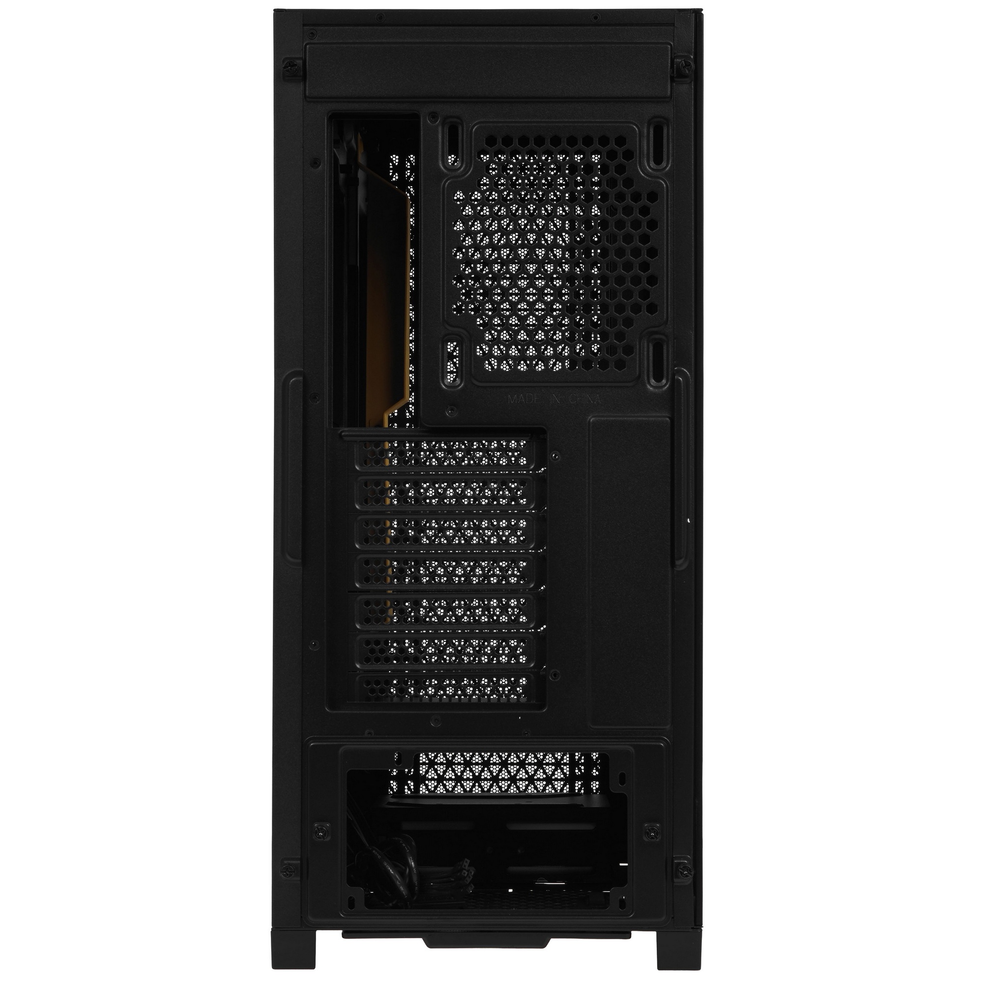 Корпус без блока питания/ Case HSPD M541, Mesh Mid Tower, черный, TG, 0.7 SPCC, no fans, ATX, mATX,