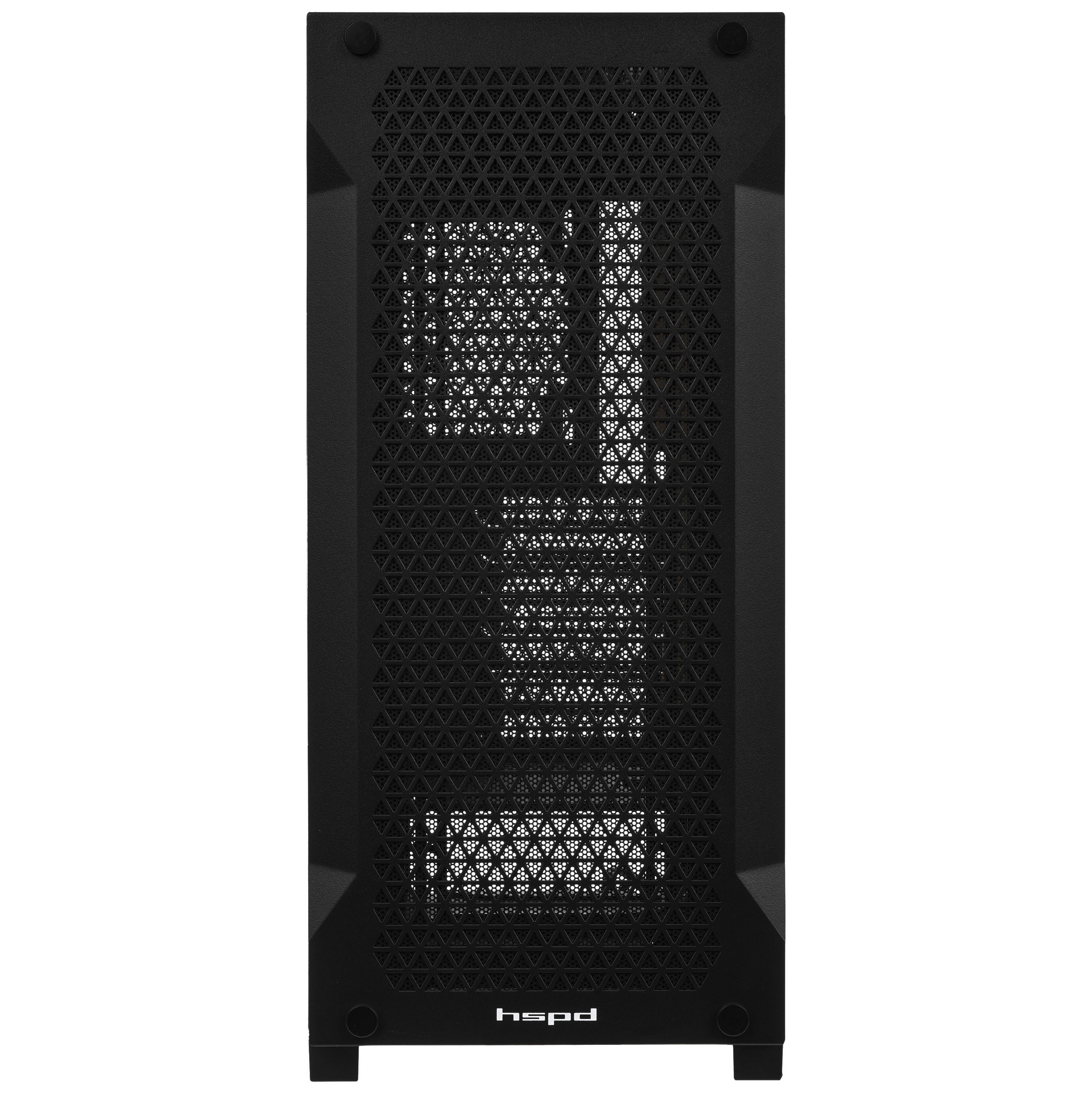 Корпус без блока питания/ Case HSPD M541, Mesh Mid Tower, черный, TG, 0.7 SPCC, no fans, ATX, mATX,
