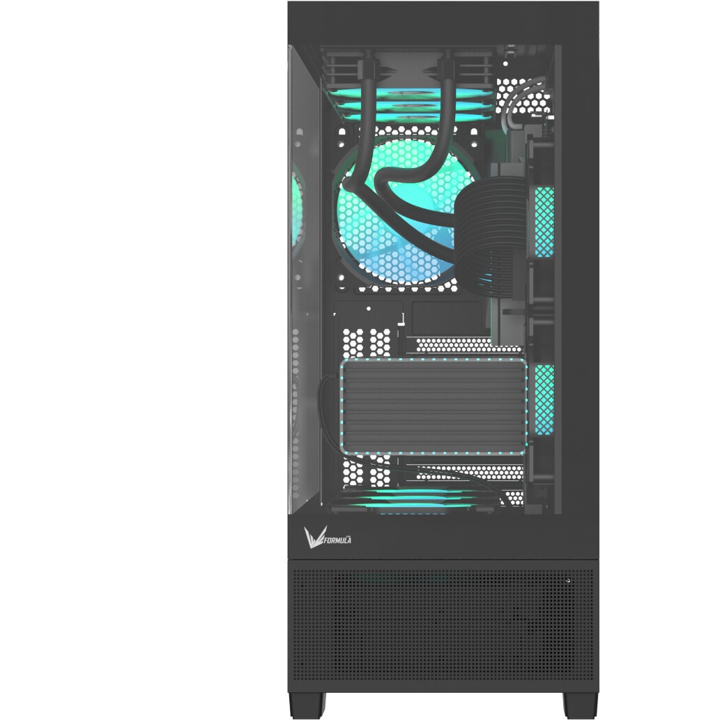 Корпус AeroCool / Formula Crystal E1 черный без БП ATX 5x120mm 3x140mm 2xUSB3.0 1xUSB3.1 audio bott