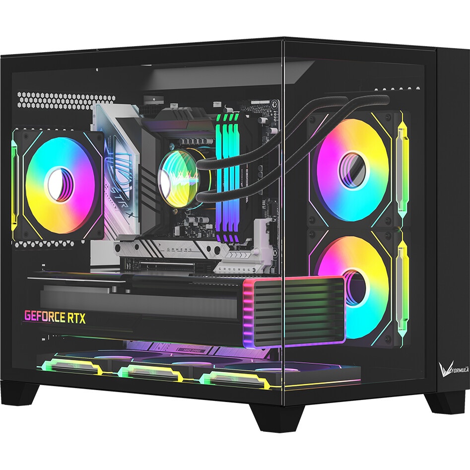 Корпус AeroCool / Formula Crystal U2 Floe черный без БП ATX 1xUSB2.0 1xUSB3.0 1xUSB3.1 audio bott PS
