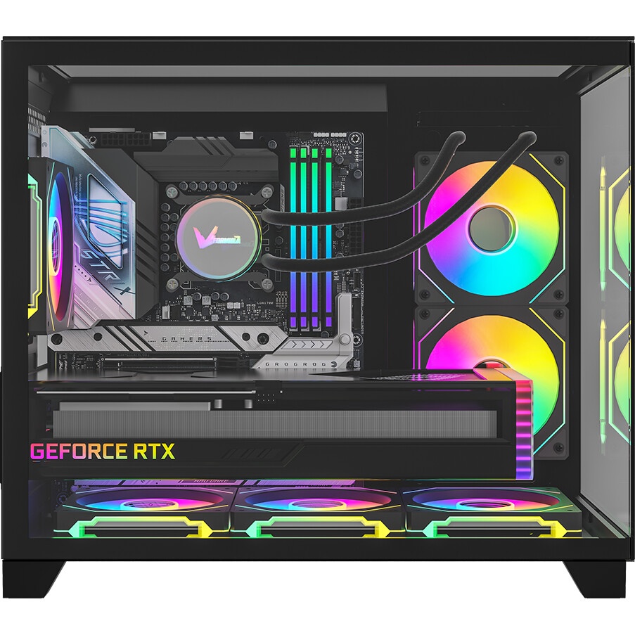 Корпус AeroCool / Formula Crystal U2 Floe черный без БП ATX 1xUSB2.0 1xUSB3.0 1xUSB3.1 audio bott PS